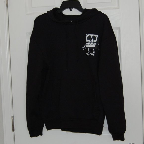 Nickelodeon SpongeBob Skeleton Graphic Hoodie, Women Size M - Picture 2 of 5